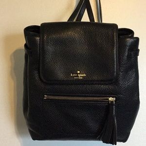 Kate Spade New York Black Leather Backpack